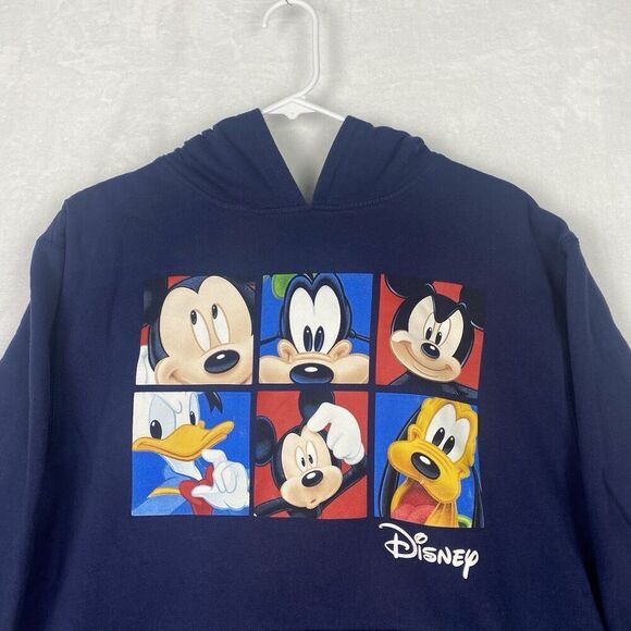 Disney Mickey Mouse and Friends Sweater Adult Medium Blue Hoodie Pullover - Picture 3 of 8